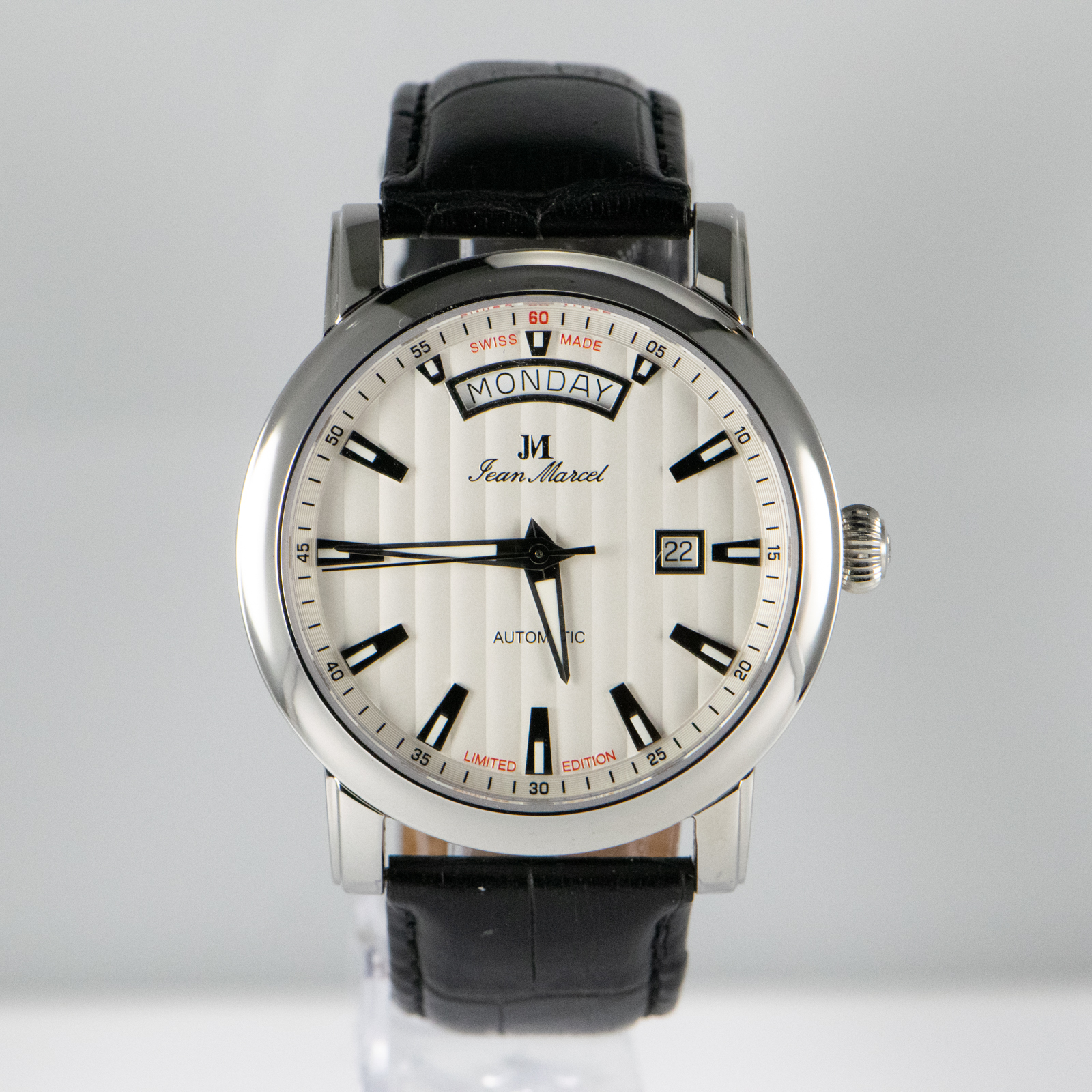 JM 160 252 Stainless Steel 029 300 Bk Leather Band 12