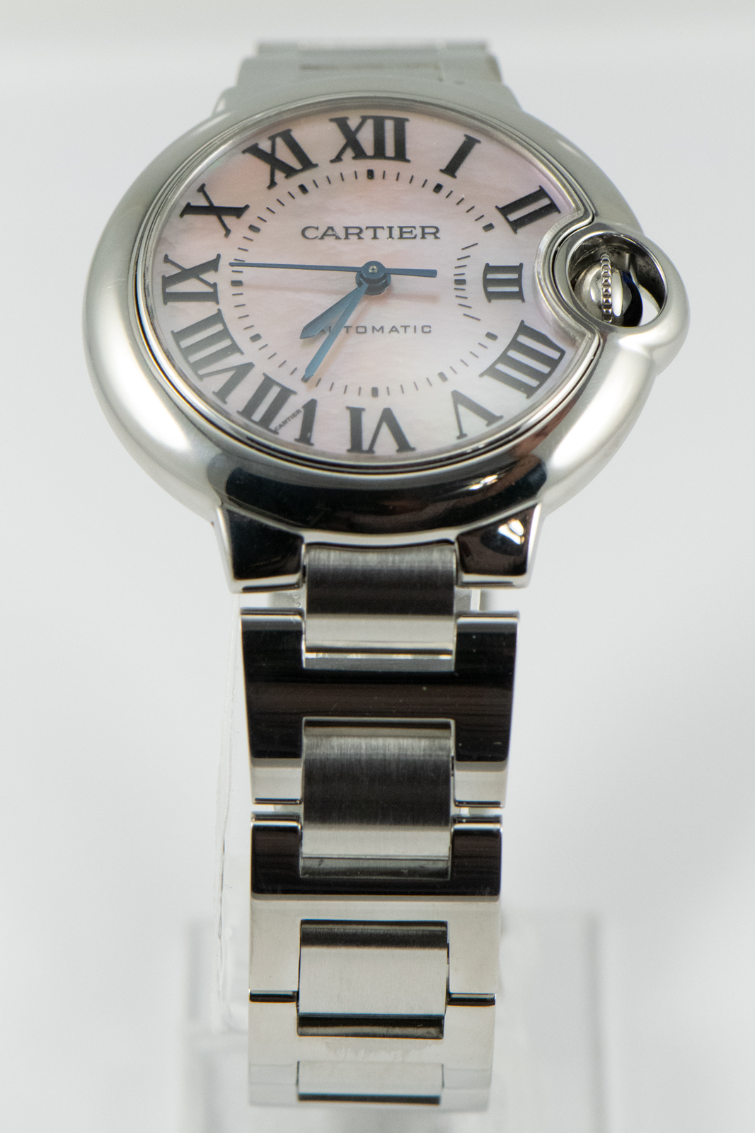 S S Cartier Blue Ballon Mother of Pearl Dial 6