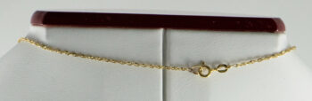 Pre owned 14 K Y G Pendant with Diamonds and Serpentine Chain 7