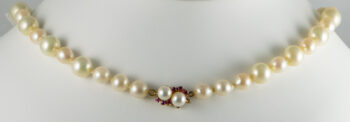 Vintage Long Cultured Pearl Necklace 12
