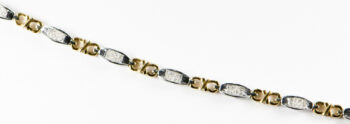 14 K Two Tone 1 00 CT Diamond square Bracelet 11