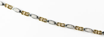 14 K Two Tone 1 00 CT Diamond square Bracelet 10