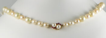Vintage Long Cultured Pearl Necklace 11
