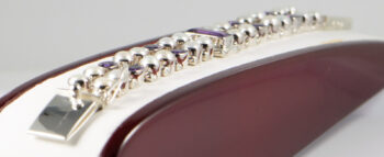 925 INDO Bracelet with Amethyst 1 2 pearls 4