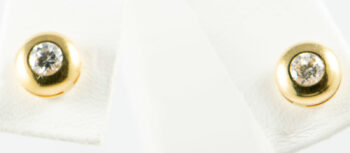 18 K Yellow Diamond Stud Earrings 5