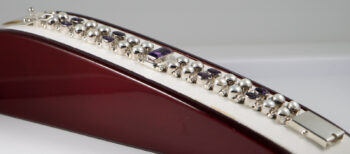 925 INDO Bracelet with Amethyst 1 2 pearls 2