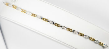 14 K Two Tone 1 00 CT Diamond square Bracelet 2