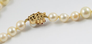 Vintage Long Cultured Pearl Necklace 15