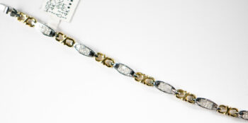 14 K Two Tone 1 00 CT Diamond square Bracelet 9
