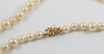 Vintage Long Cultured Pearl Necklace 14