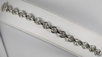 New Italian 14 K Wh Fancy Loop Link Bracelet 4