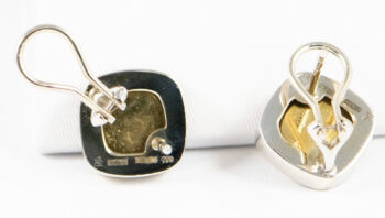Birks 18 K Happy Floating Diamond Square Earrings 12