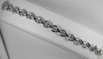 New Italian 14 K Wh Fancy Loop Link Bracelet 3