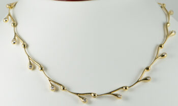 18 K Y Gold Necklace with Diamonds Set 4