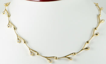 18 K Y Gold Necklace with Diamonds Set 3