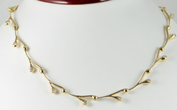18 K Y Gold Necklace with Diamonds Set 1