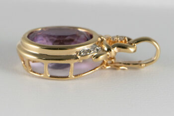 14 K Y G Large Amethyst Pendant Enhancer 4