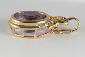 14 K Y G Large Amethyst Pendant Enhancer 5