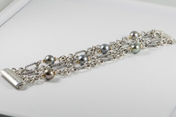 D Y Tahitian Pearls Bracelet 925 750 6