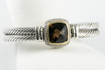 DY Bangle Brac with Smoky Quartz S S 750 11