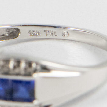 10 K White Gold with Saphire stones 10