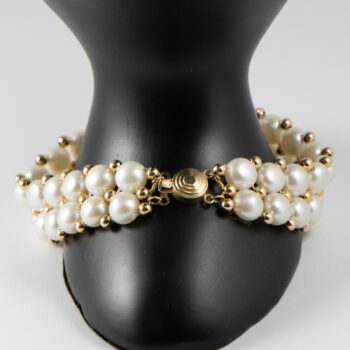 14 K Freshwater Pearl and Gold beads Bracelet 5