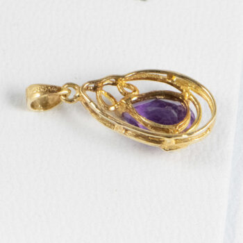14 K Pear Shape Amethyst Pendant 12