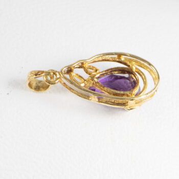 14 K Pear Shape Amethyst Pendant 7
