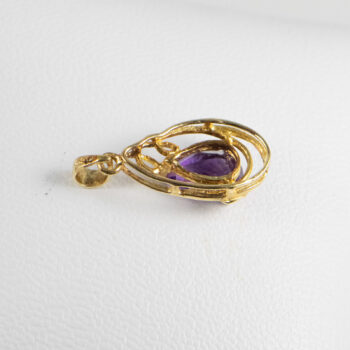14 K Pear Shape Amethyst Pendant 8