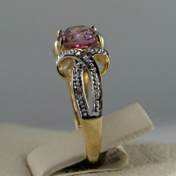 14 K Pink Tourmaline and Diamonds 10