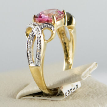14 K Pink Tourmaline and Diamonds 12