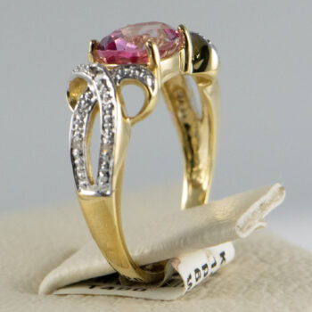 14 K Pink Tourmaline and Diamonds 13