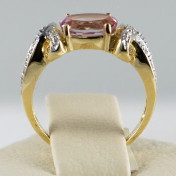 14 K Pink Tourmaline and Diamonds 4