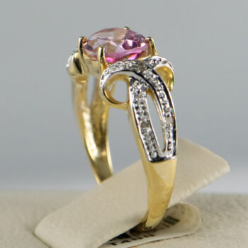 14 K Pink Tourmaline and Diamonds 8