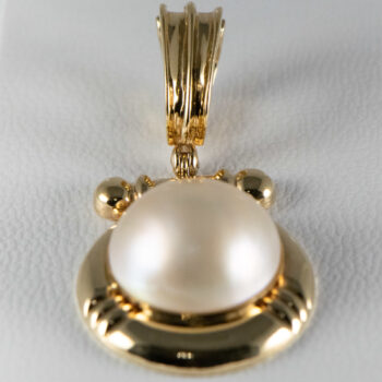 14 K Vintage Mabe Pearl Enhancer 8