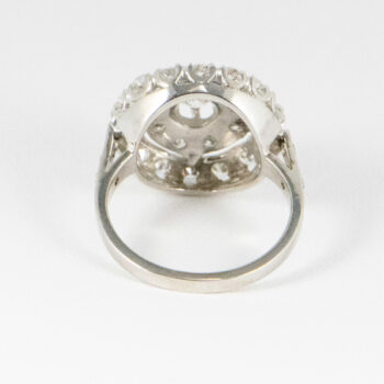 14 K White Gold Diamond Coctail Ring 10