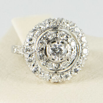 14 K White Gold Diamond Coctail Ring 3