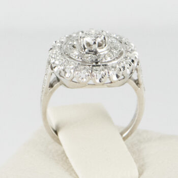 14 K White Gold Diamond Coctail Ring 4