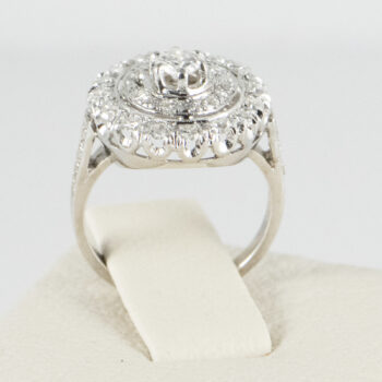 14 K White Gold Diamond Coctail Ring 5