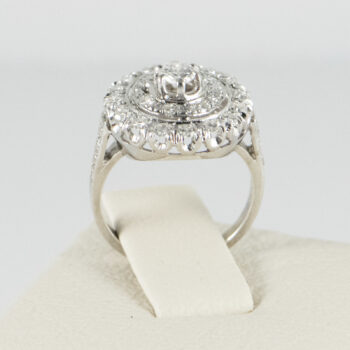 14 K White Gold Diamond Coctail Ring 6