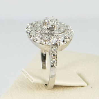 14 K White Gold Diamond Coctail Ring 8