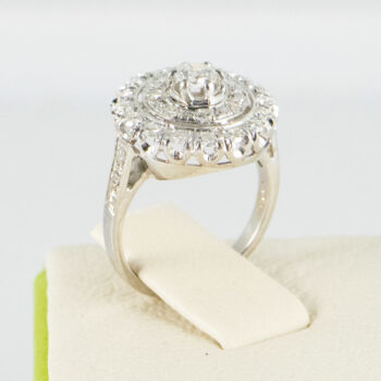 14 K White Gold Diamond Coctail Ring 9