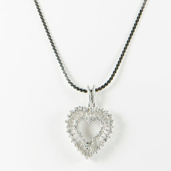 14 K White Gold Diamond Necklace 2