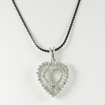 14 K White Gold Diamond Necklace 3