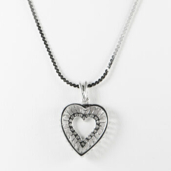 14 K White Gold Diamond Necklace 4
