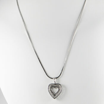14 K White Gold Diamond Necklace 5