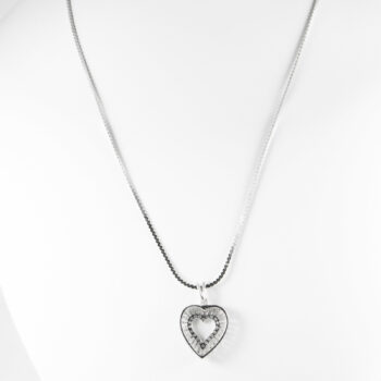 14 K White Gold Diamond Necklace 6