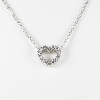 14 K White Gold Small Diamond Pendant 11