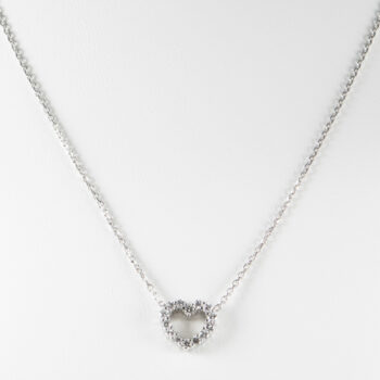 14 K White Gold Small Diamond Pendant 3