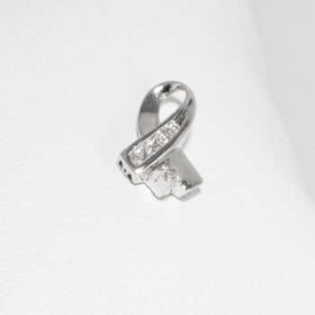 14 K White Gold set of Diamond Earrings and Pendant 10